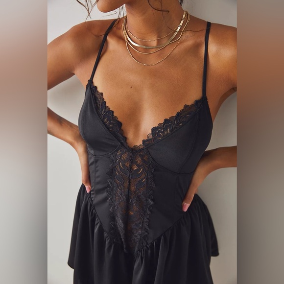 Free People Intimately Dream Of Me Romper Playsuit Size Medium - Picture 3 of 15